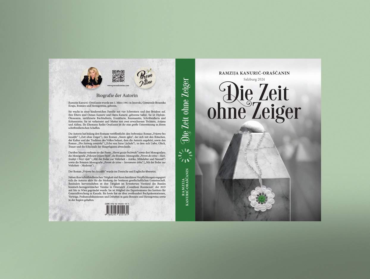 Buchtitel „Die Zeit ohne Zeiger“ – Gestaltung und Druckvorstufe